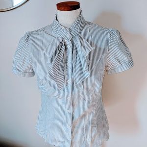 Blue Pinstripe Short Sleeve Shirt
